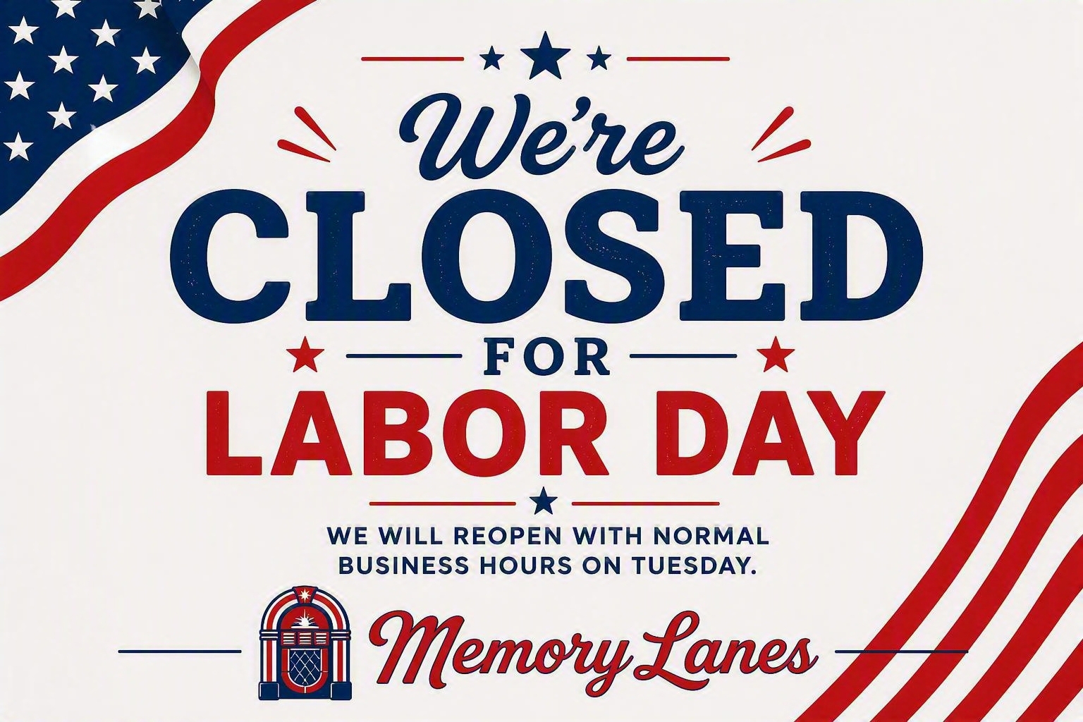 Closed for Labor Day